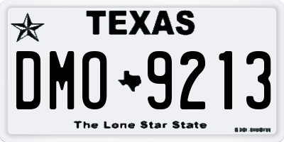 TX license plate DMO9213