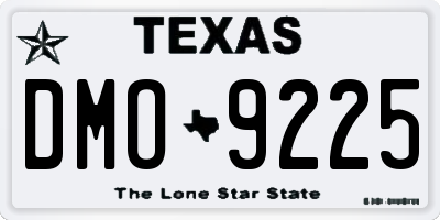 TX license plate DMO9225
