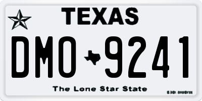 TX license plate DMO9241