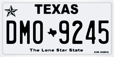 TX license plate DMO9245
