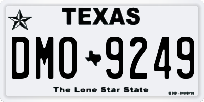 TX license plate DMO9249