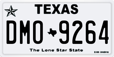 TX license plate DMO9264