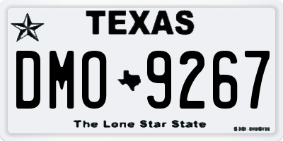 TX license plate DMO9267