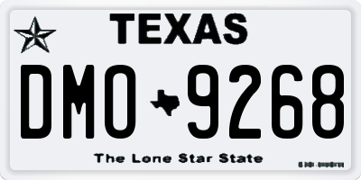 TX license plate DMO9268