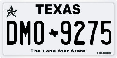 TX license plate DMO9275