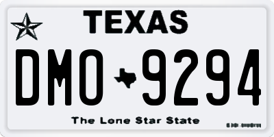 TX license plate DMO9294
