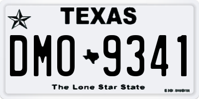 TX license plate DMO9341