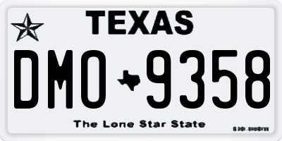 TX license plate DMO9358