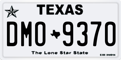 TX license plate DMO9370
