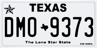 TX license plate DMO9373