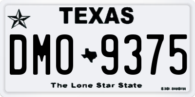 TX license plate DMO9375