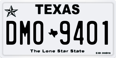 TX license plate DMO9401
