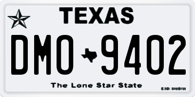 TX license plate DMO9402