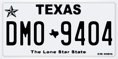 TX license plate DMO9404