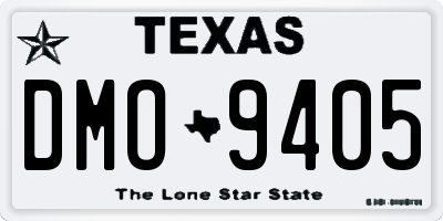 TX license plate DMO9405