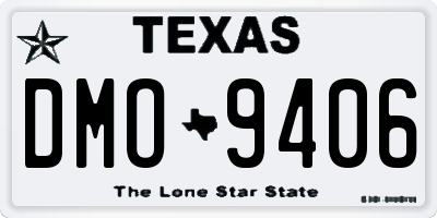 TX license plate DMO9406