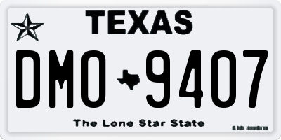 TX license plate DMO9407