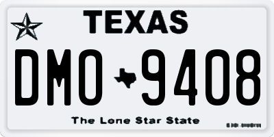 TX license plate DMO9408
