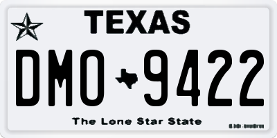 TX license plate DMO9422