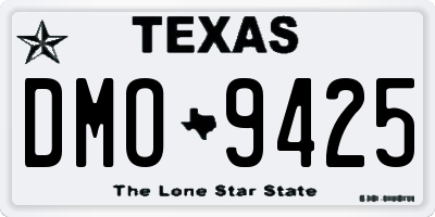 TX license plate DMO9425
