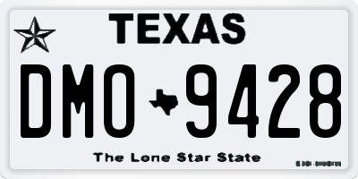 TX license plate DMO9428