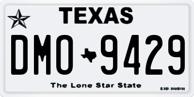 TX license plate DMO9429