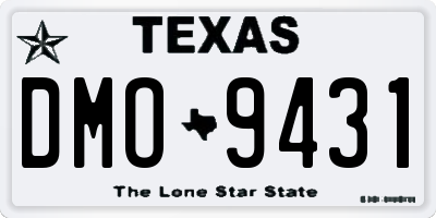 TX license plate DMO9431