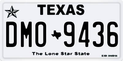 TX license plate DMO9436