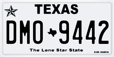 TX license plate DMO9442