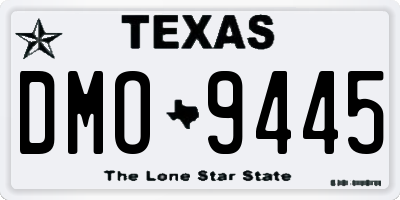 TX license plate DMO9445