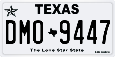 TX license plate DMO9447
