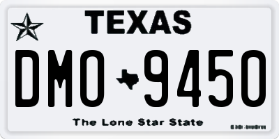 TX license plate DMO9450