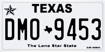 TX license plate DMO9453