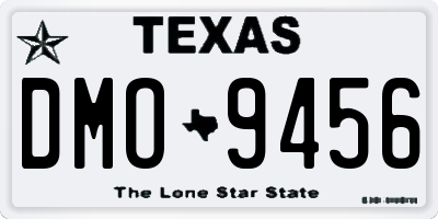 TX license plate DMO9456