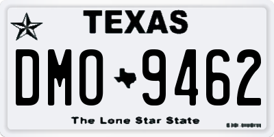 TX license plate DMO9462