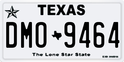 TX license plate DMO9464