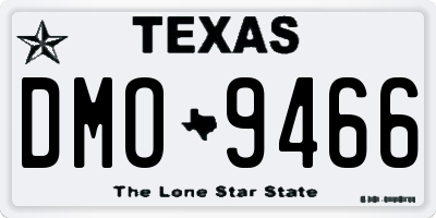 TX license plate DMO9466