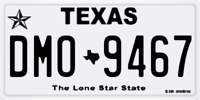 TX license plate DMO9467