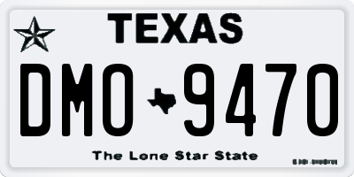 TX license plate DMO9470