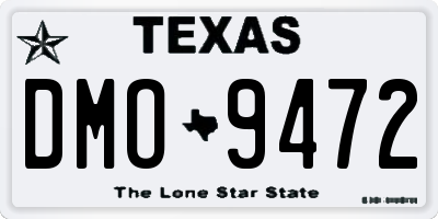 TX license plate DMO9472