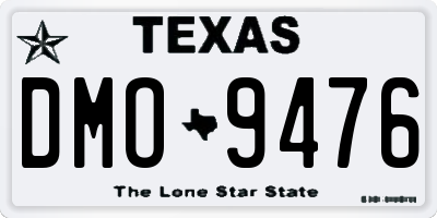 TX license plate DMO9476