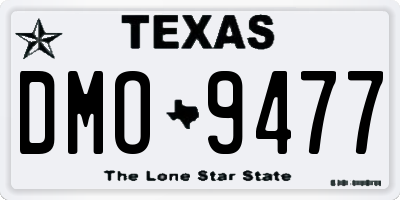 TX license plate DMO9477