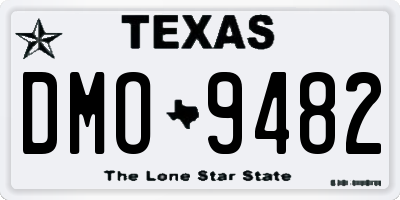 TX license plate DMO9482