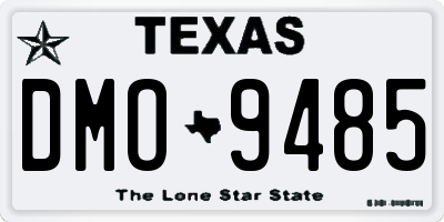 TX license plate DMO9485