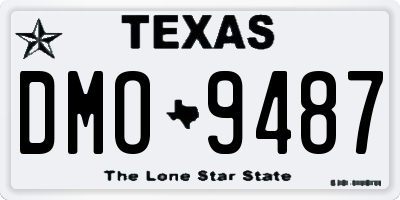 TX license plate DMO9487