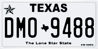 TX license plate DMO9488