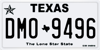 TX license plate DMO9496