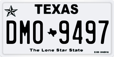 TX license plate DMO9497
