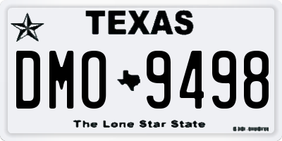TX license plate DMO9498