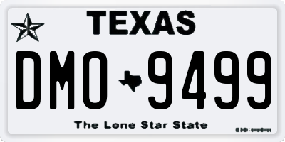 TX license plate DMO9499